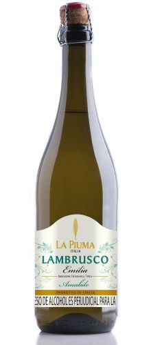 Imagen de Vino Blanco LA PIUMA MARCA EXCLUSIVA Espumoso Lambrusco (750  ml)