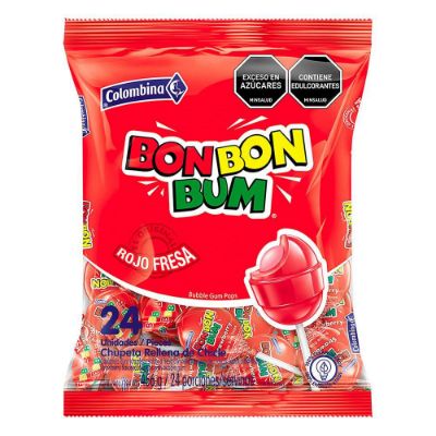 Imagen de Chupetas BON BON BUM sabor a fresa (456  gr)