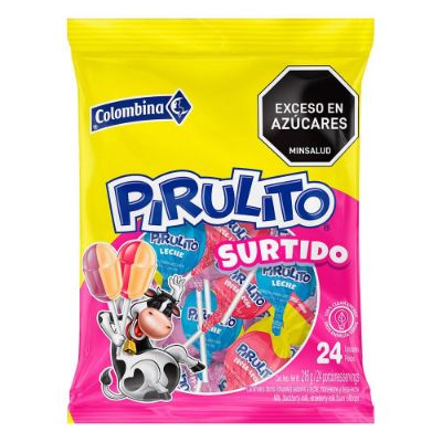 Imagen de Caramelos PIRULITO sabores a mora leche fresa leche (216  gr)