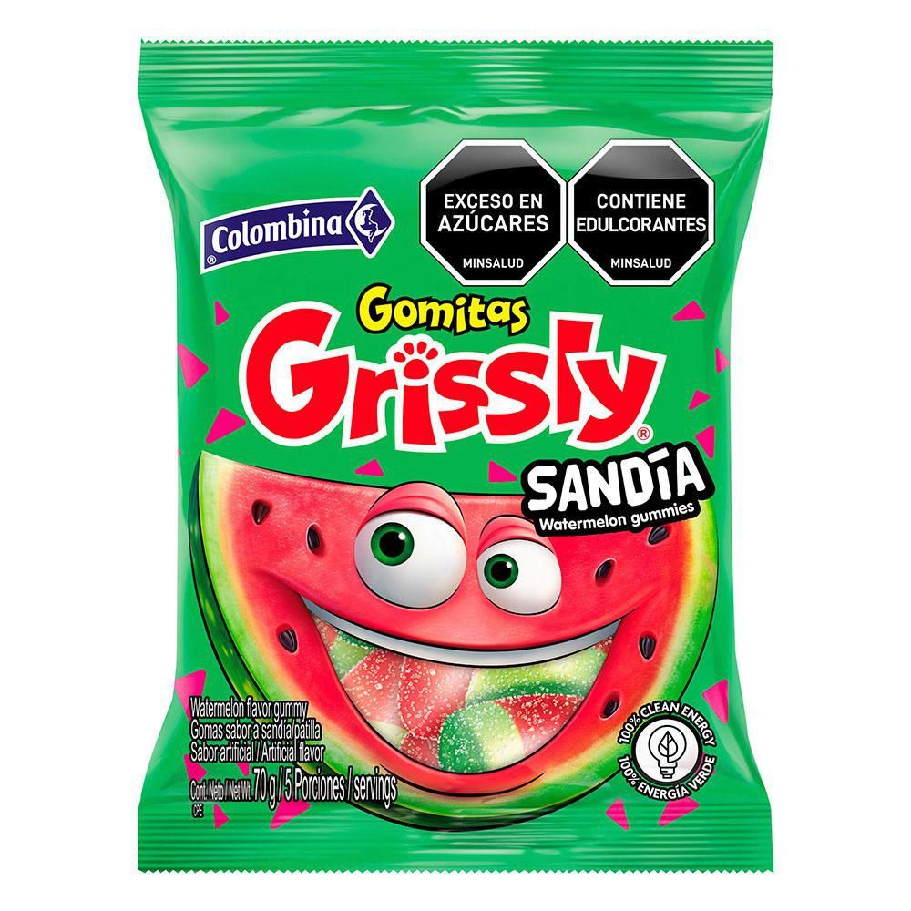 Imagen de Gomitas GRISSLY sabor sandía (70  gr)