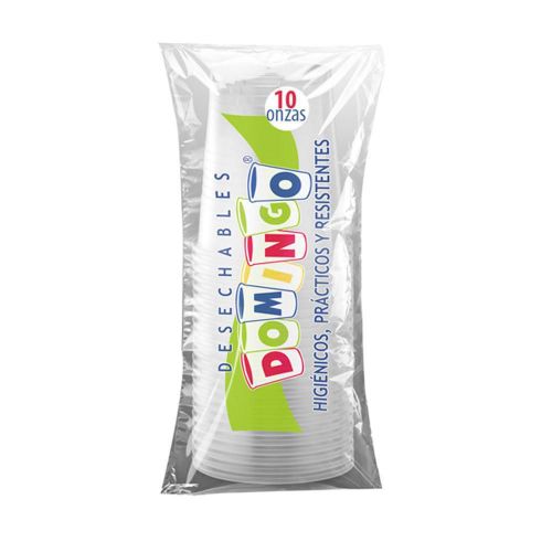 Imagen de Vasos desechables DOMINGO traslucidos 10 Oz
