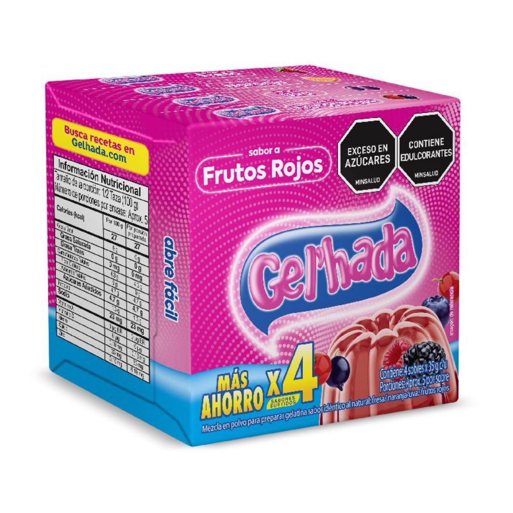 Imagen de Gelatina en polvo GEL HADA Sabores surtidos (140  gr)