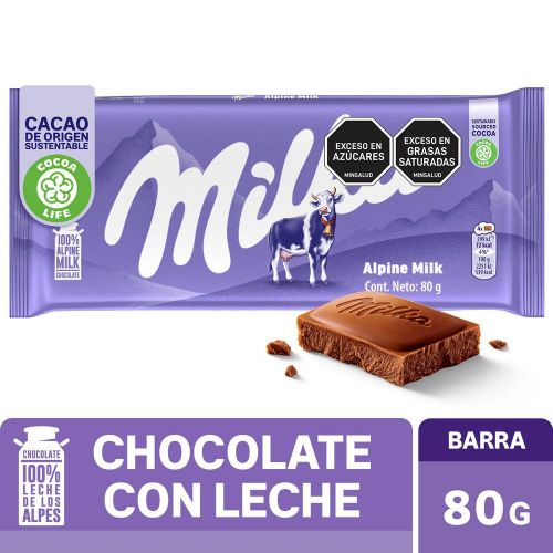 Imagen de Barra de chocolate MILKA chocolate con leche (80  gr)