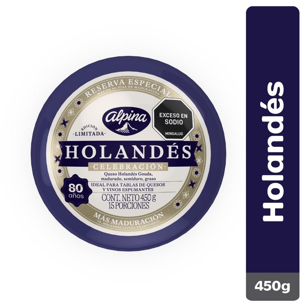 Imagen de Queso Holandés ALPINA rueda (450 gr)