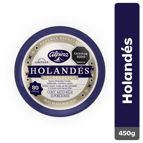 Imagen de Queso Holandés ALPINA rueda (450 gr)