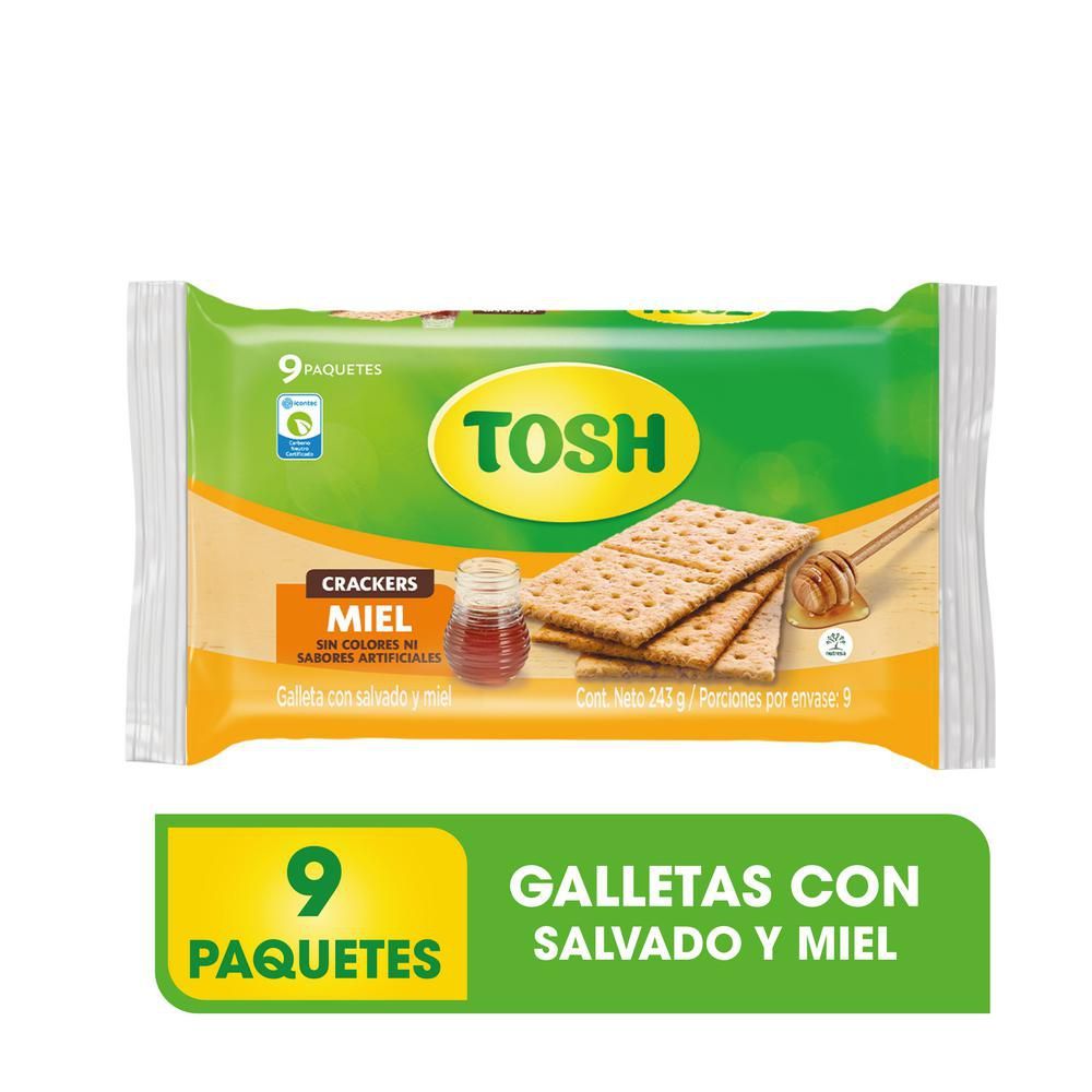 Imagen de Galletas TOSH crackers miel x9und (243  gr)