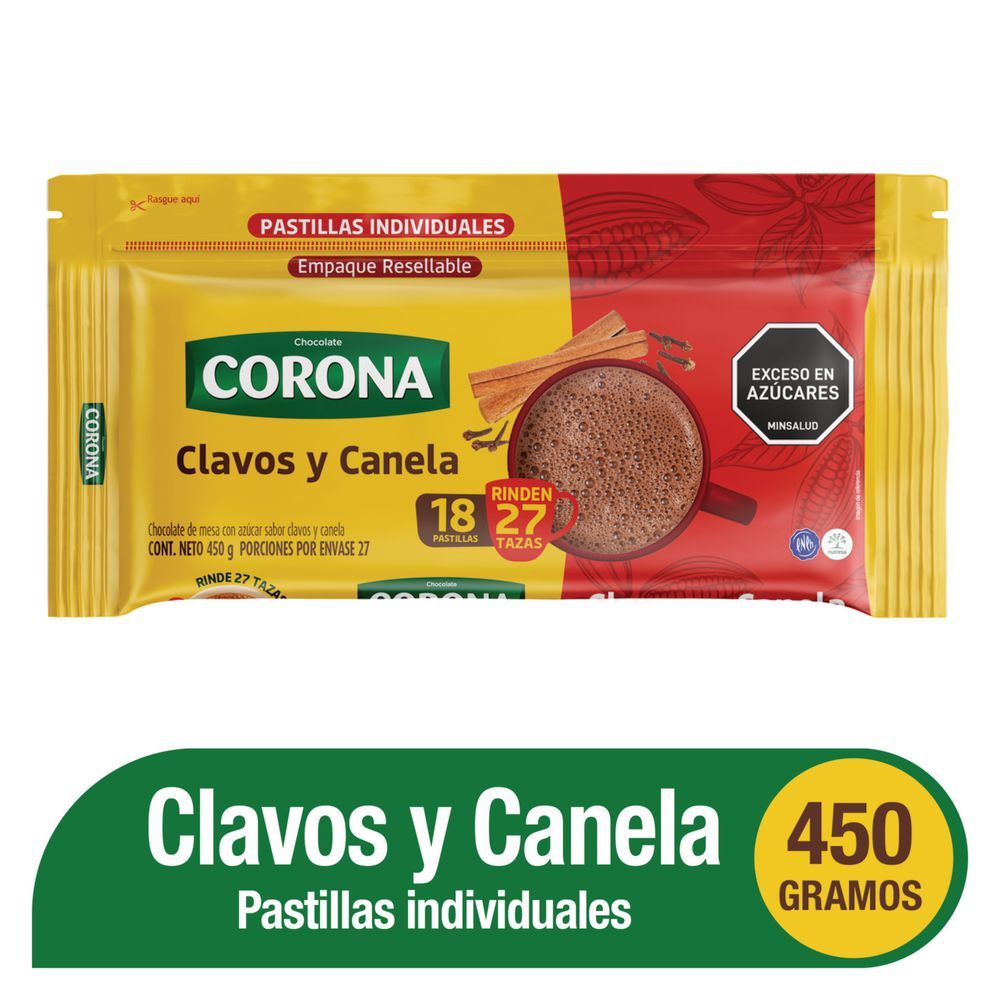 Imagen de Chocolate CORONA clavos y canela (450  gr)