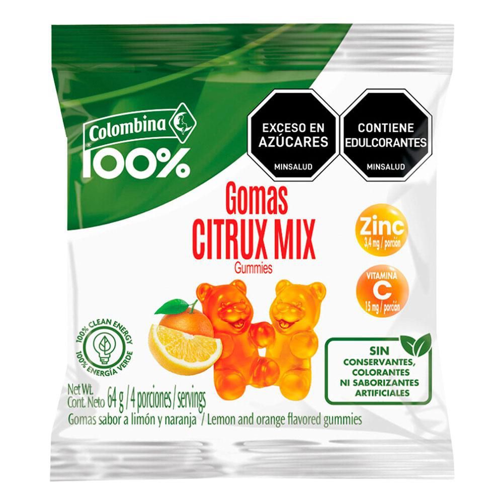Imagen de Gomitas  COLOMBINA vitamina C sabor naranja limón  (64  gr)