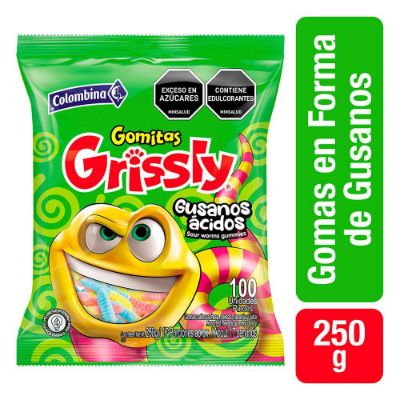 Imagen de Gomitas GRISSLY ácidas sabor a fresa  (250  gr)