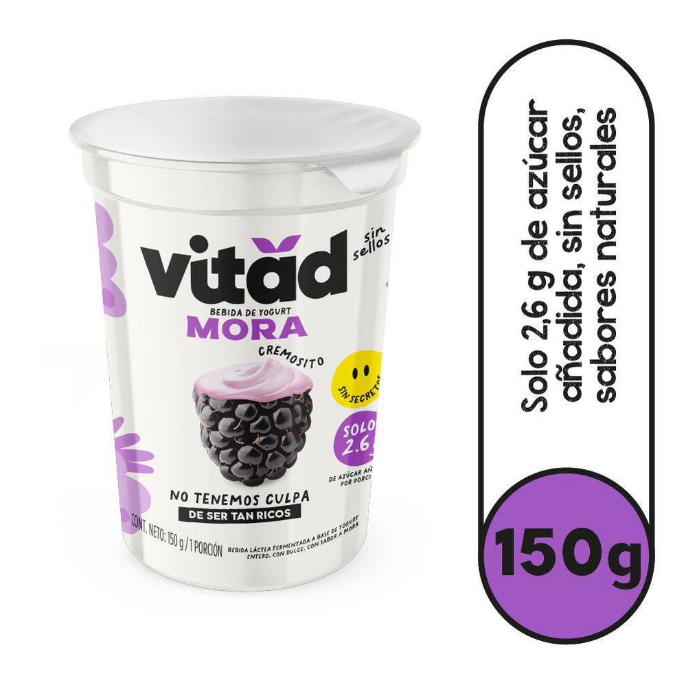 Imagen de Bebida láctea VITAD a base de yogurt sabor a mora (150  gr)