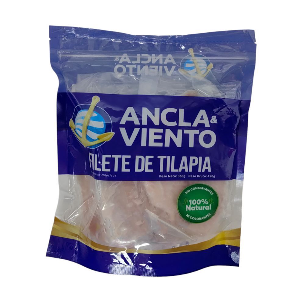 Imagen de Filete de tilapia o mojarra ANCLA Y VIENTO congelado (360  gr)