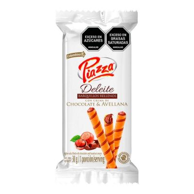 Imagen de Barquillos PIAZZA deleite chocolate y avellanas (30  gr)