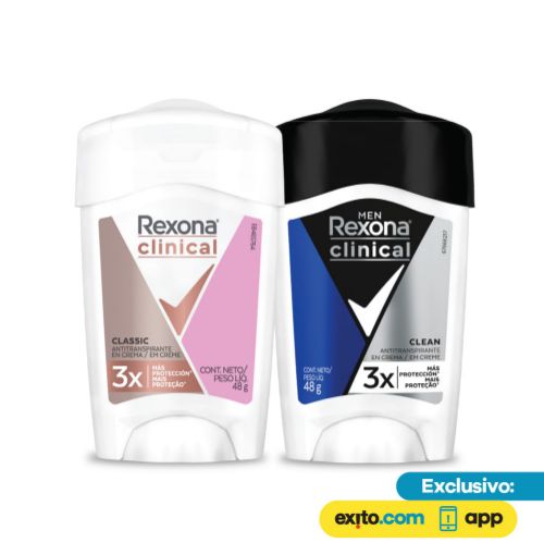 Imagen de Kit Desodorantes Clinical Mujer y Hombre 48g c/u