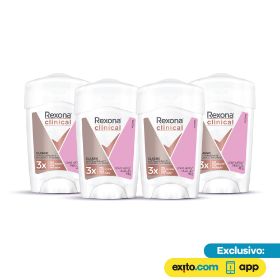 Imagen de Pack x4 Desodorante Rexona Clinical Mujer Crema 48g