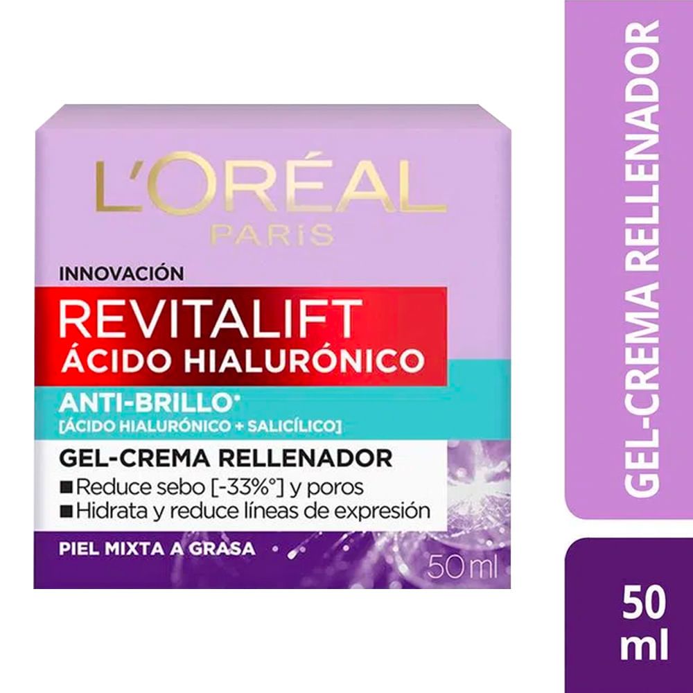 Imagen de Gel LOREAL revitalift ácido hialurónico x50 ml
