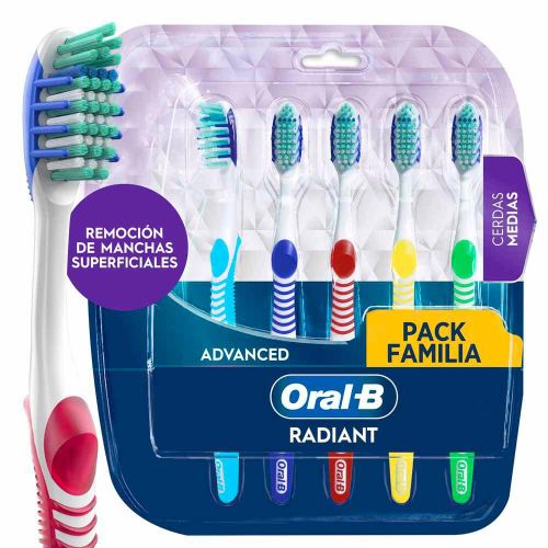 Imagen de Cepillo de dientes ORALB advanced radiant pack familia (5  und)