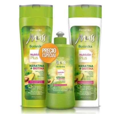 Imagen de Shampoo MUSS x400 ml + acondicionador alta nutrición x400 ml gratis crema de peinar