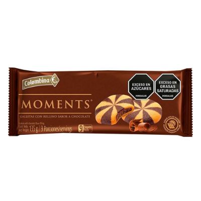 Imagen de Galletas MOMENTS relleno con chocolate (135  gr)