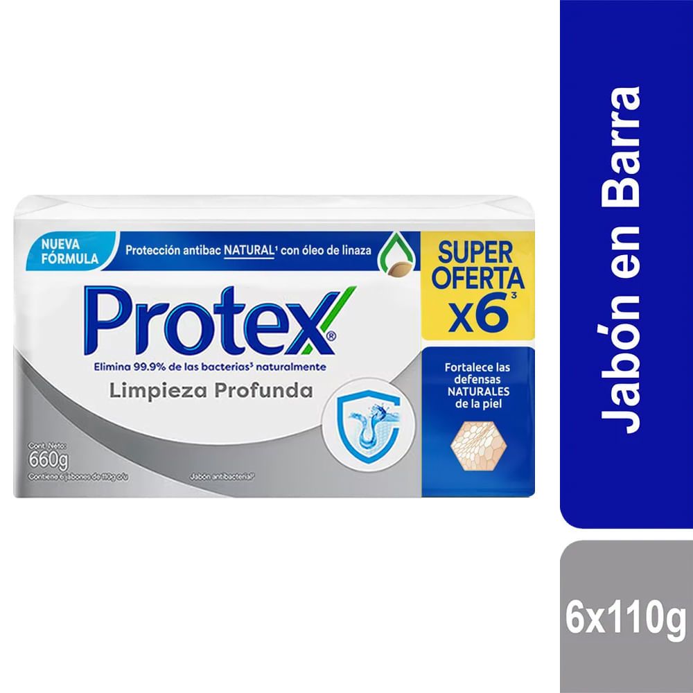 Imagen de Jabón PROTEX limpieza profunda 6 unds x110 g c/u