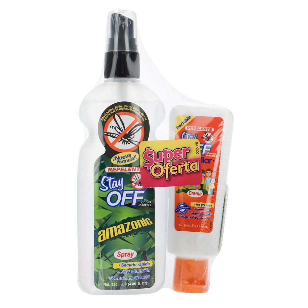 Imagen de Repelente STAY OFF insectos amazonic spray crema (180  ml)