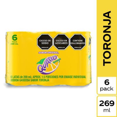 Imagen de Gaseosa QUATRO lata x6und (1614  ml)