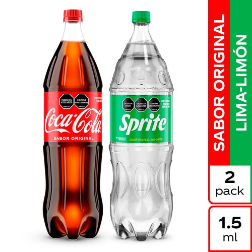 Imagen de Gaseosa Coca-Cola Sabor Original 1.5L + Sprite 1.5L