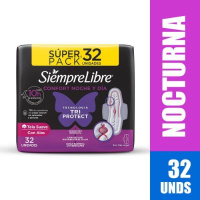 Imagen de Toallas higiénicas STAYFREE confort noche y día (32  und)