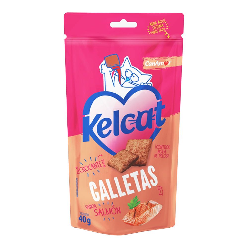 Imagen de Galleta para gato KELCAT sabor a salmón x40 g