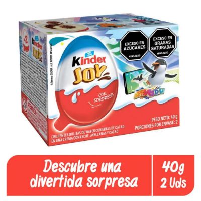 Imagen de Huevo KINDER joy niño chocolate avellana 2 unds x20 g c/u