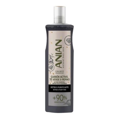 Imagen de Shampoo ANIAN carbón activo, té verde y pepino x400 ml