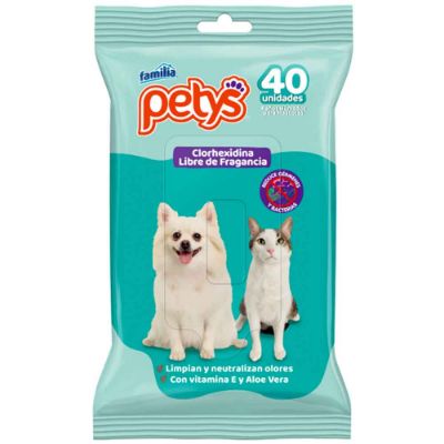 Imagen de Paños húmedos PETYS clorhexidina x40 unds