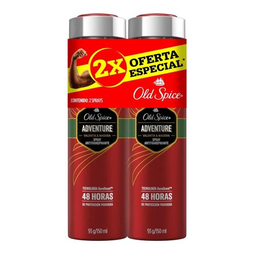 Imagen de Desodorante OLD SPICE adventure spray 2 unds x150 ml c/u
