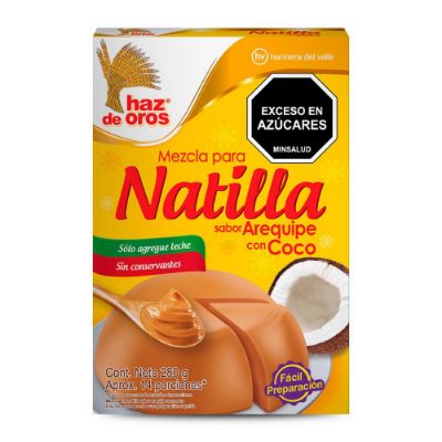 Imagen de Mezcla HAZ DE OROS natilla sabor arequipe Coco (280  gr)