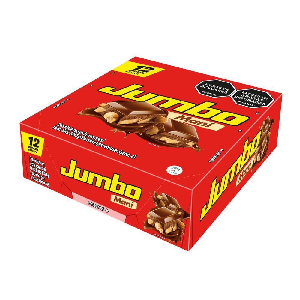 Imagen de Chocolatina JUMBO chocolate con maní (1080  gr)