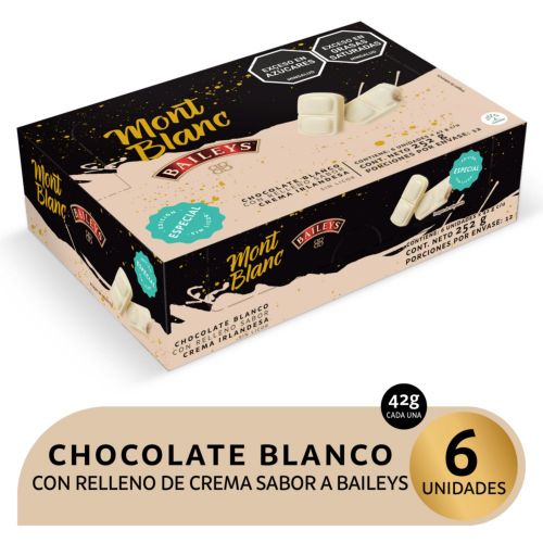 Imagen de Chocolatina MONTBLANC con relleno sabor a baileys (252  gr)