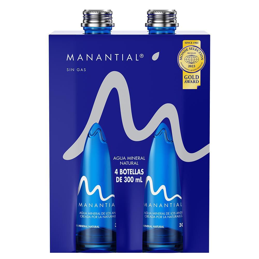 Imagen de Agua MANANTIAL mineral sin gas x4und (1200  ml)