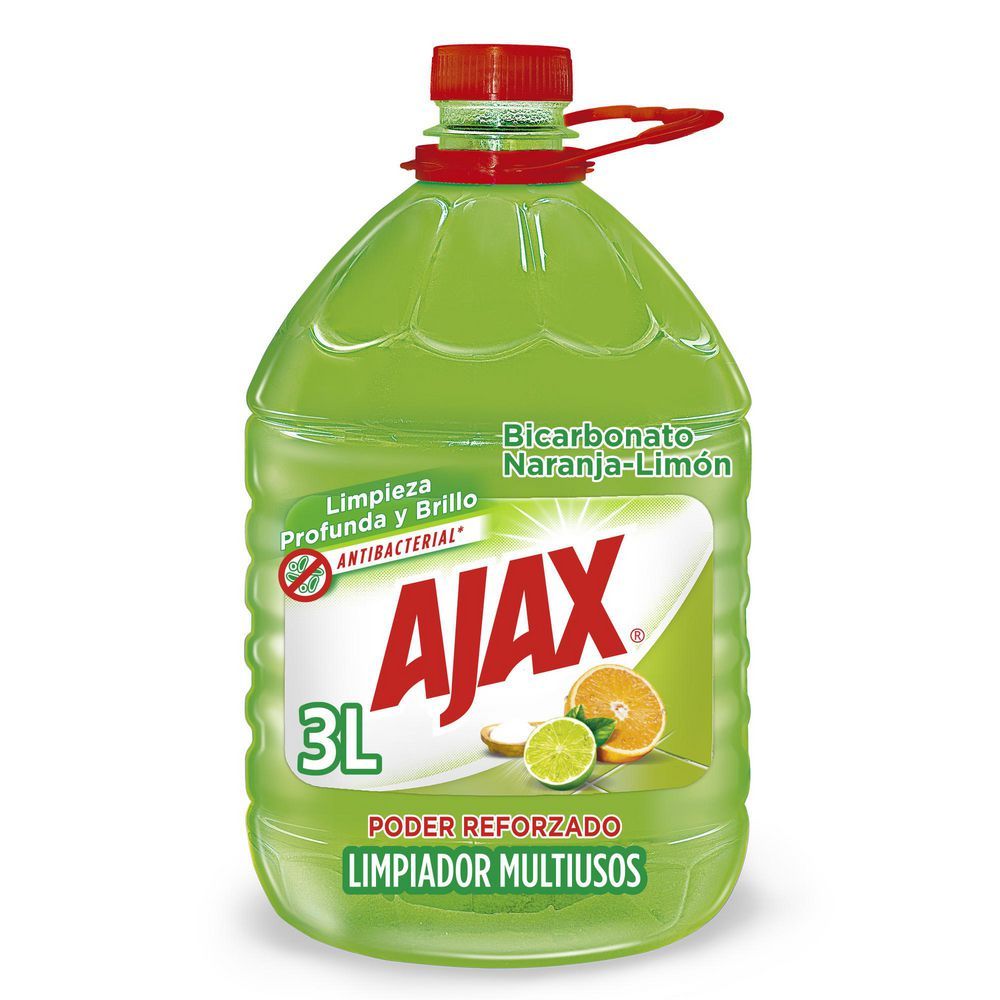 Imagen de Limpiapisos AJAX bicarbonato naranja limón (3000  ml)