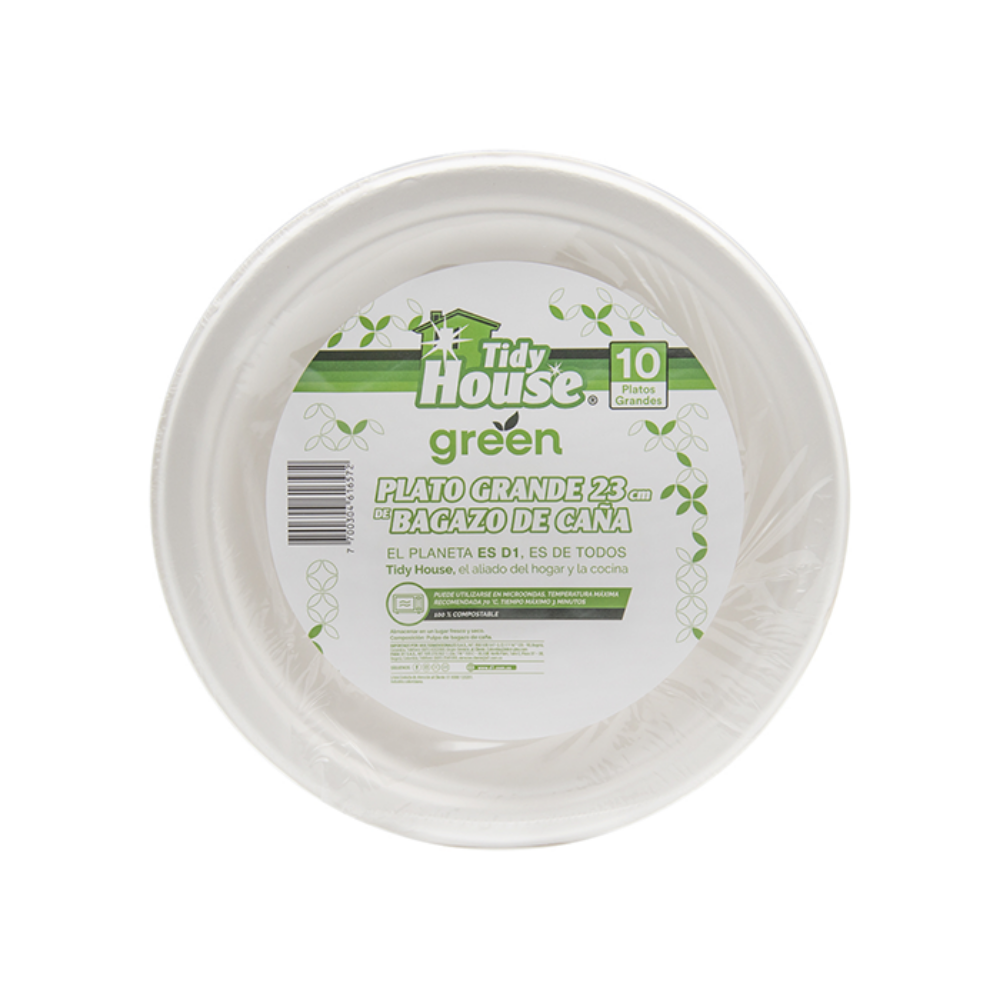 Imagen de PLATO BAGAZO CAÑA 23CM TIDY HOUSE 10 UND