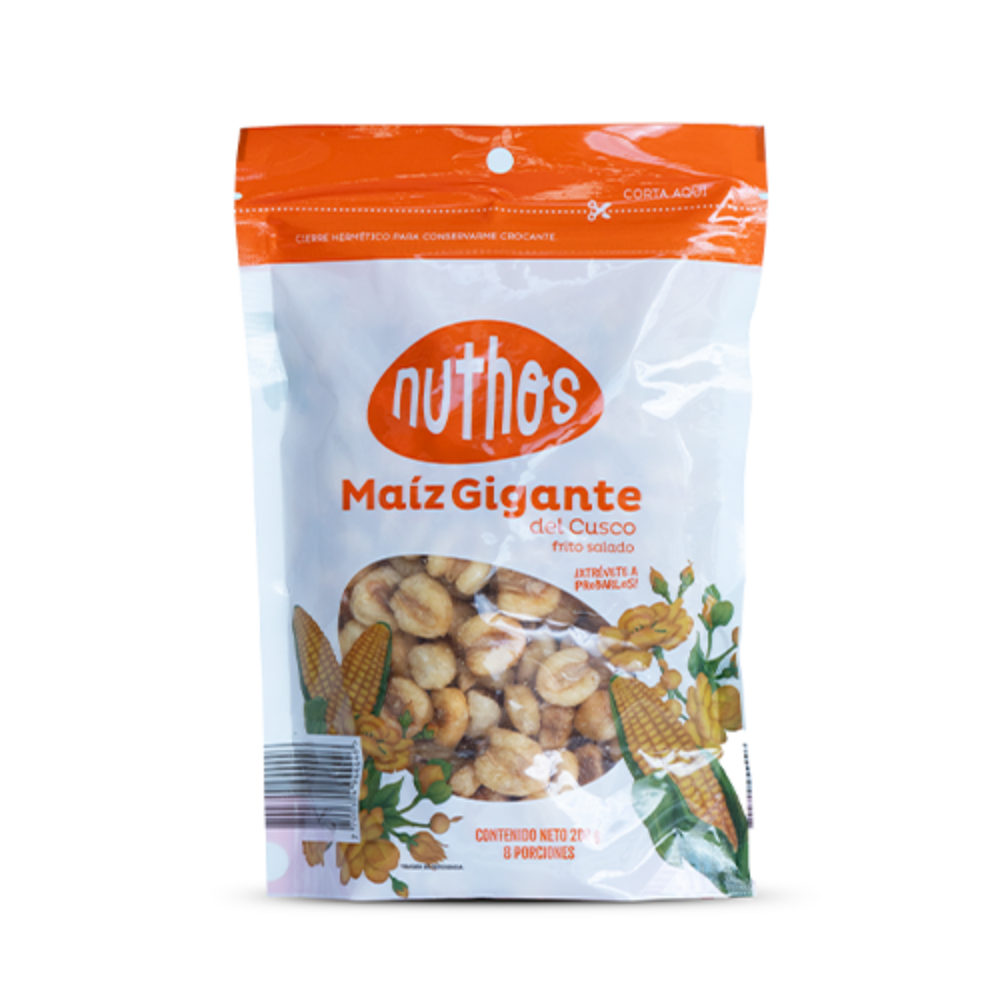Imagen de MAÍZ GIGANTE FRITO SALADO NUTHOS 200 G