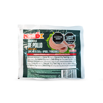 Imagen de MORTADELA POLLO PREMIUM BRAKEL 250 G