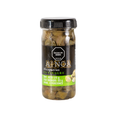 Imagen de ALCAPARRAS EN VINAGRE AINOA 125 GR