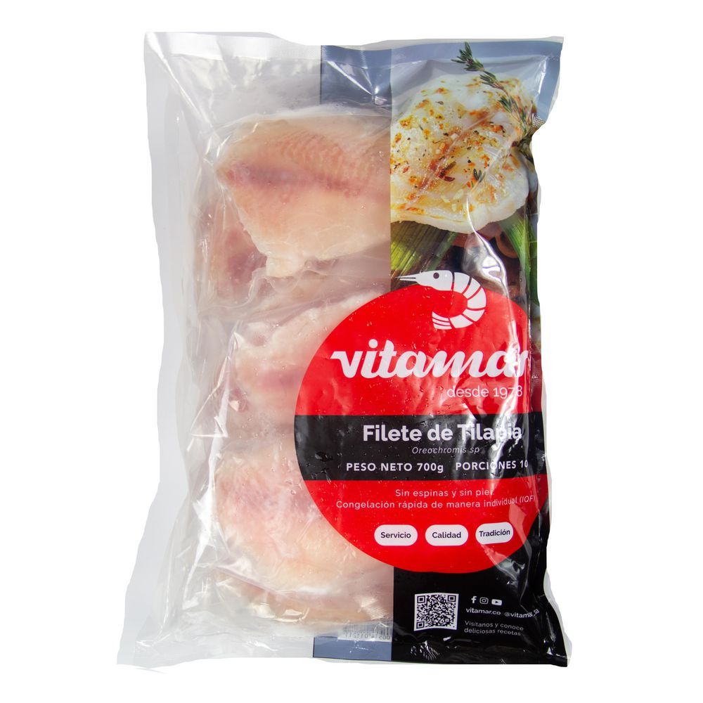 Imagen de Filete de tilapia o mojarra VITAMAR congelado (700  gr)