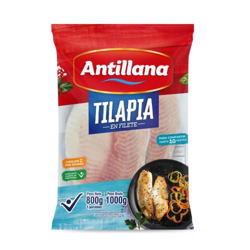 Imagen de Filete de tilapia o mojarra ANTILLANA refrigerado (800  gr)