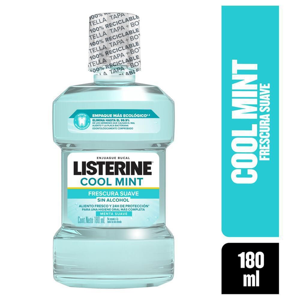 Imagen de Enjuague bucal LISTERINE coolmint frescura suave sin alcohol (180  ml)