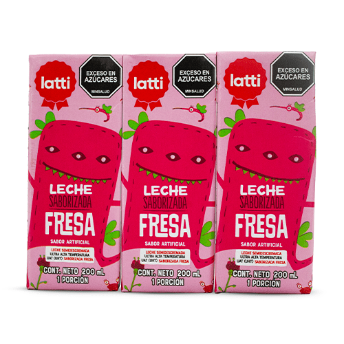 Imagen de LECHES SABORIZADAS FRESA LARGA VIDA EN TETRA PAK LATTI 3 UN 600 ML
