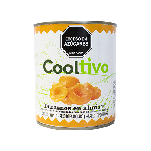 Imagen de DURAZNO EN ALMÍBAR COOLTIVO 820 G