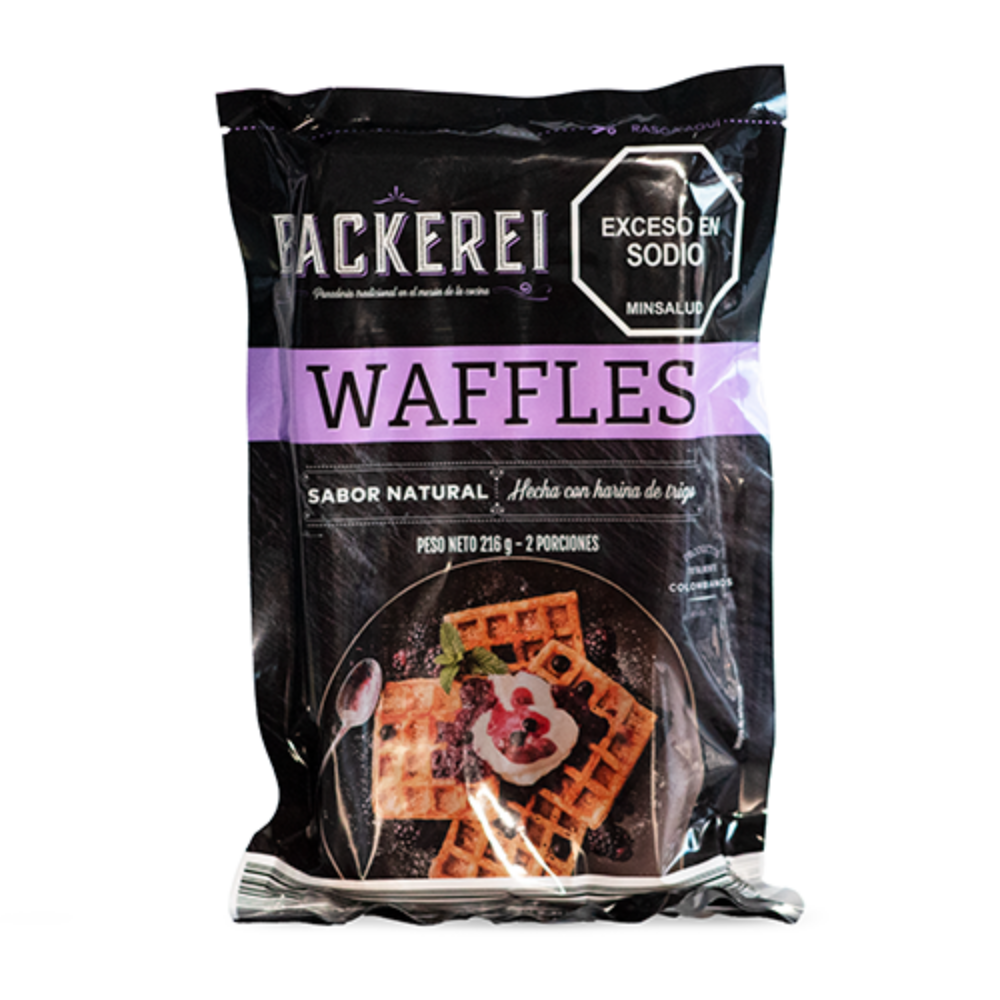 Imagen de WAFFLE SABOR NATURAL BACKEREI 216 G