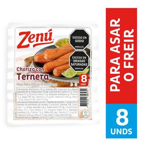 Imagen de Chorizo ZENU con ternera x8und (440  gr)