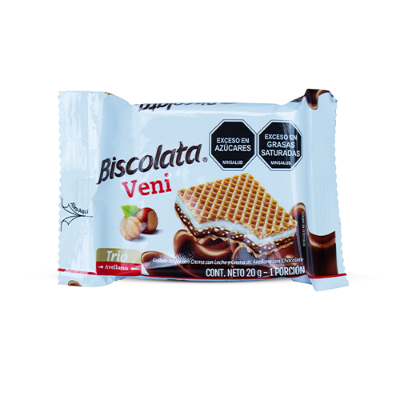 Imagen de WAFER CUBIERTA DE CHOCOLATE BISCOLATA VENI 20 G...