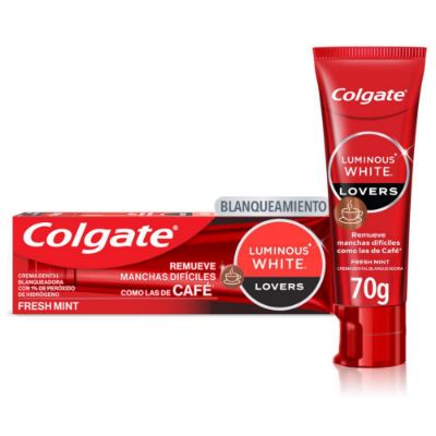 Imagen de Crema dental COLGATE blanqueadora luminous lovers café (55  ml)
